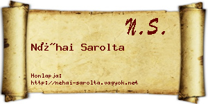 Néhai Sarolta névjegykártya